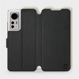 Etui Soft Touch do Xiaomi 12 - wzór Satynowa czerń z platyną