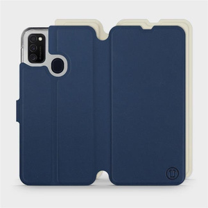 Etui Soft Touch do Samsung Galaxy M21 - wzór Głęboki granat z platyną