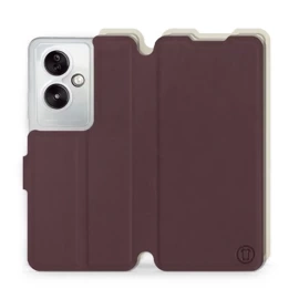 Etui Soft Touch do OPPO A79 5G - wzór Matowy burgund z platyną