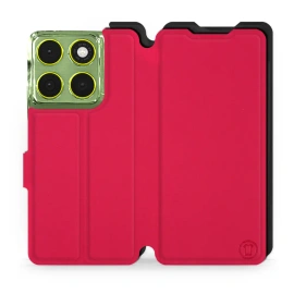 Etui Soft Touch do Motorola Edge 70 - wzór Żywa czerwień z czernią