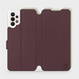 Etui Soft Touch do Samsung Galaxy A13 4G - wzór Matowy burgund z platyną