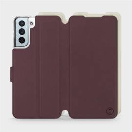 Etui Soft Touch do Samsung Galaxy S21 Plus - wzór Matowy burgund z platyną