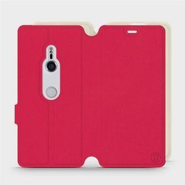 Etui Soft Touch do Sony Xperia XZ3 - wzór Żywa czerwień z platyną