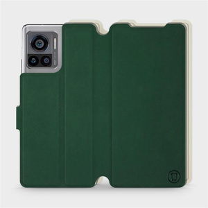 Etui Soft Touch do Motorola Edge 30 Ultra - wzór Miejska zieleń z platyną