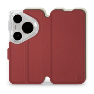 Etui Soft Touch do Huawei Pura 80 Pro - wzór Zachodząca czerwień z platyną