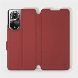 Etui Soft Touch do Huawei Honor 50 - wzór Zachodząca czerwień z platyną