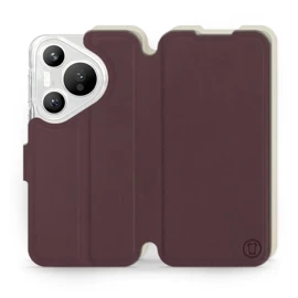 Etui Soft Touch do Huawei Pura 70 - wzór Matowy burgund z platyną