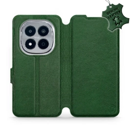 Etui ze skóry naturalnej do Xiaomi Redmi Note 15 Pro 5G - wzór Green Leather