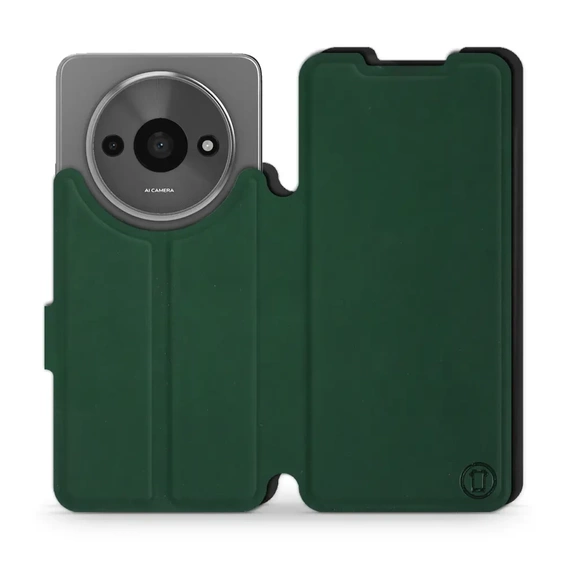 Etui Soft Touch do Xiaomi Redmi A3 - wzór Miejska zieleń z czernią