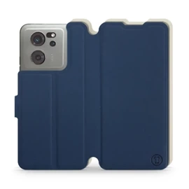 Etui Soft Touch do Xiaomi 13T Pro - wzór Głęboki granat z platyną