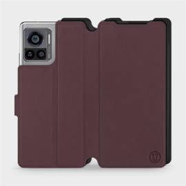Etui Soft Touch do Motorola Edge 30 Ultra - wzór Matowy burgund z czernią