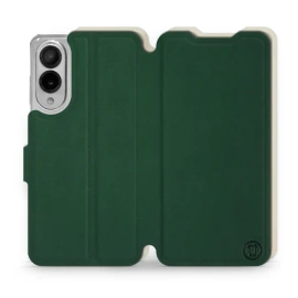 Etui Soft Touch do Samsung Galaxy S25 Edge - wzór Miejska zieleń z platyną