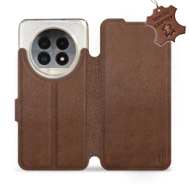 Etui ze skóry naturalnej do Realme 13 Pro - wzór Brown Leather