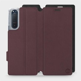 Etui Soft Touch do Sony Xperia 5 II - wzór Matowy burgund z czernią