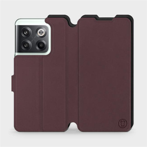 Etui Soft Touch do OnePlus 10T - wzór Matowy burgund z czernią