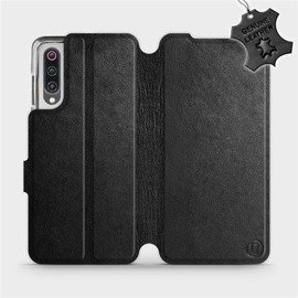 Etui ze skóry naturalnej do Xiaomi Mi 9 - wzór Black Leather