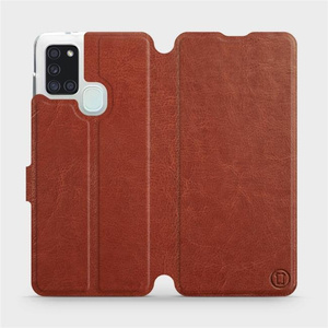 Etui do Samsung Galaxy A21S - wzór Brown&Orange