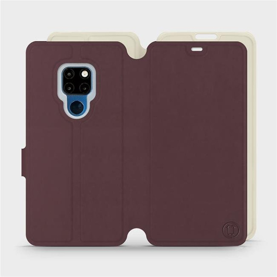 Etui Soft Touch do Huawei Mate 20 - wzór Matowy burgund z platyną