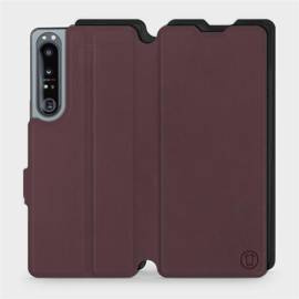 Etui Soft Touch do Sony Xperia 1 IV - wzór Matowy burgund z czernią