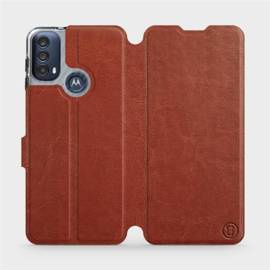 Etui do Motorola Moto E30 - wzór Brown&Gray