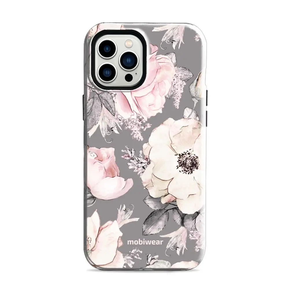 Mobiwear Elite Pro do Apple iPhone 12 Pro Max, ochrona telefonu, trwała konstrukcja, wygodne użytkowanie, dopasowanie, różowo-kwieciste