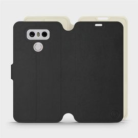 Etui Soft Touch do LG G6 - wzór Satynowa czerń z platyną