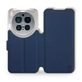 Etui Soft Touch do Vivo X300 pro - wzór Głęboki granat z platyną