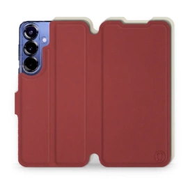 Etui Soft Touch do Samsung Galaxy S25 Plus - wzór Zachodząca czerwień z platyną