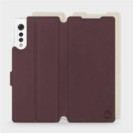 Etui Soft Touch do LG Velvet - wzór Matowy burgund z platyną