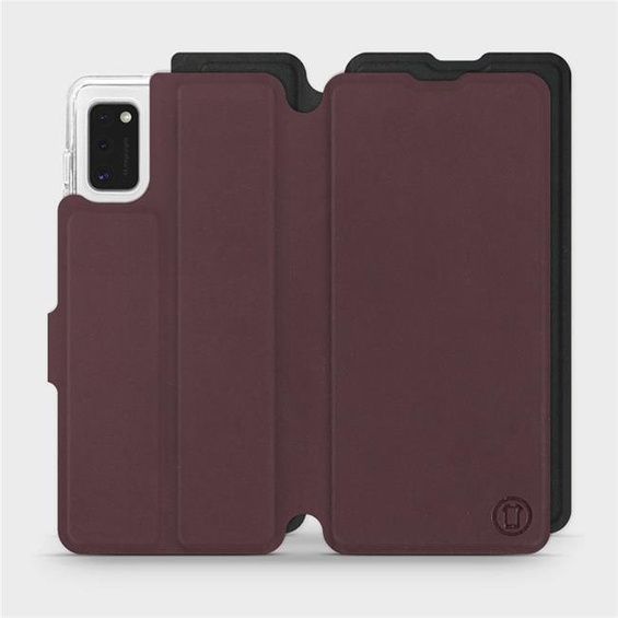 Etui Soft Touch do Samsung Galaxy A41 - wzór Matowy burgund z czernią