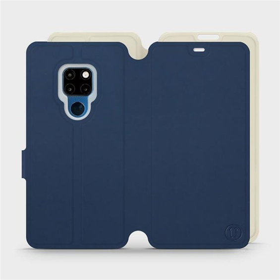 Etui Soft Touch do Huawei Mate 20 - wzór Głęboki granat z platyną