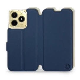 Etui Soft Touch do Realme C61 - wzór Głęboki granat z platyną