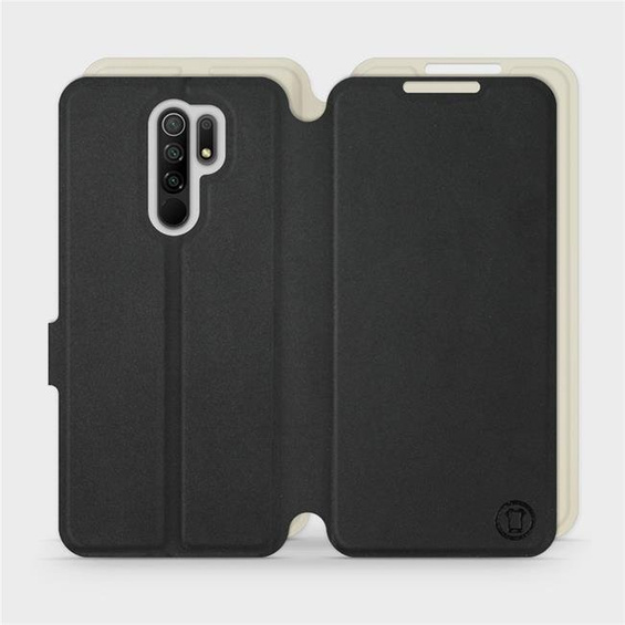 Etui Soft Touch do Xiaomi Redmi 9 - wzór Satynowa czerń z platyną