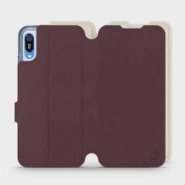Etui Soft Touch do Huawei Y6 2019 - wzór Matowy burgund z platyną