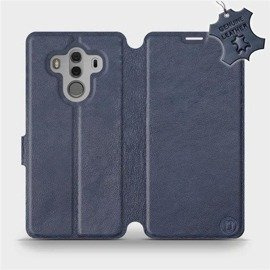 Etui ze skóry naturalnej do Huawei Mate 10 Pro - wzór Blue Leather