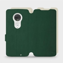 Etui Soft Touch do Motorola Moto G7 Plus - wzór Miejska zieleń z platyną