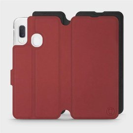 Etui Soft Touch do Samsung Galaxy A20e - wzór Zachodząca czerwień z czernią