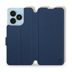 Etui Soft Touch do Realme Note 50 - wzór Głęboki granat z platyną