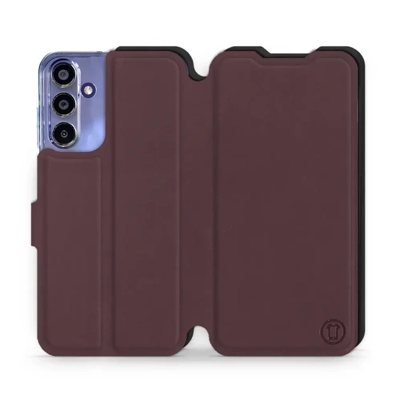 Etui Soft Touch do Samsung Galaxy A15 4G - wzór Matowy burgund z czernią