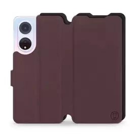 Etui Soft Touch do OPPO A98 5G - wzór Matowy burgund z czernią