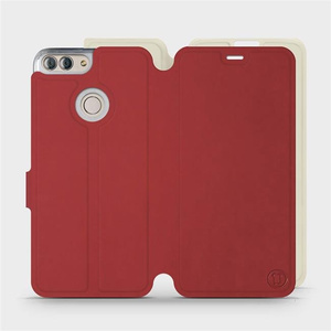 Etui Soft Touch do Huawei P Smart - wzór Zachodząca czerwień z platyną