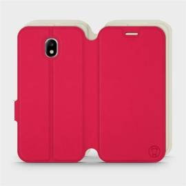 Etui Soft Touch do Samsung Galaxy J5 2017 - wzór Żywa czerwień z platyną