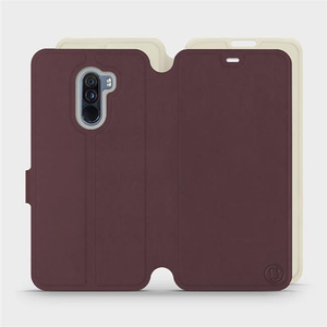 Etui Soft Touch do Xiaomi Pocophone F1 - wzór Matowy burgund z platyną
