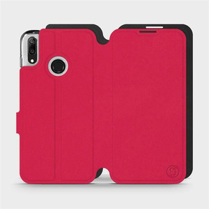 Etui Soft Touch do Huawei Y7 2019 - wzór Żywa czerwień z czernią