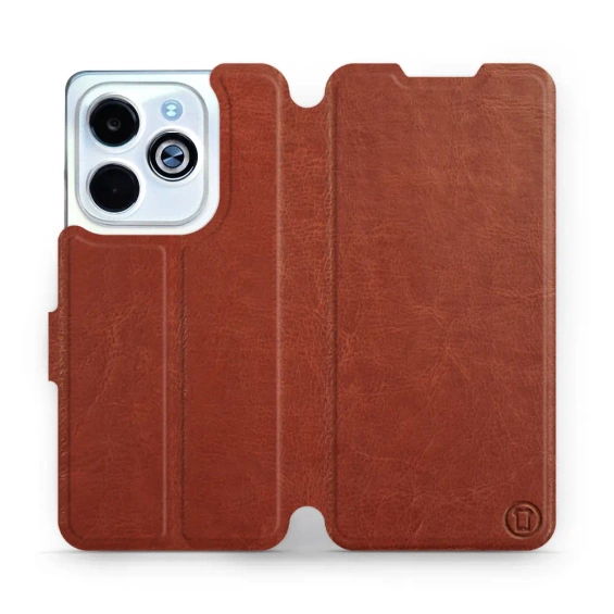 Etui do Infinix HOT 40i - wzór Brown&Orange