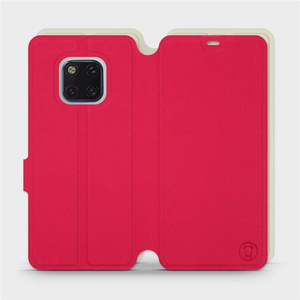 Etui Soft Touch do Huawei Mate 20 Pro - wzór Żywa czerwień z platyną