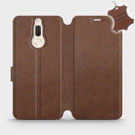 Etui ze skóry naturalnej do Huawei Mate 10 Lite - wzór Brown Leather