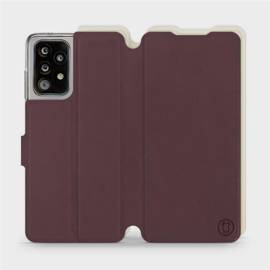Etui Soft Touch do Samsung Galaxy A52S 5G - wzór Matowy burgund z platyną