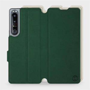 Etui Soft Touch do Sony Xperia 1 IV - wzór Miejska zieleń z platyną