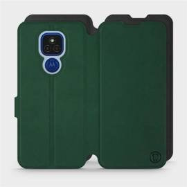Etui Soft Touch do Motorola Moto E7 Plus - wzór Miejska zieleń z czernią